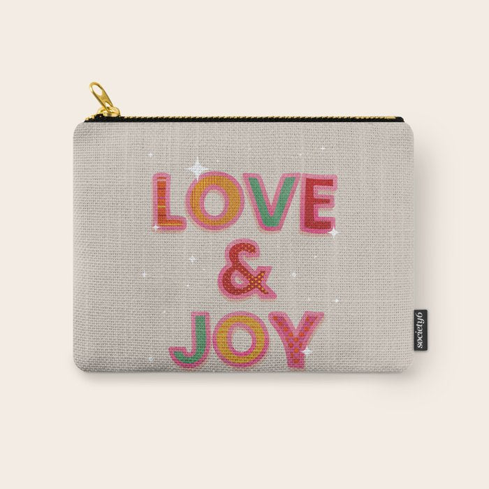 Love & Joy Festive Letters Carry All Pouch