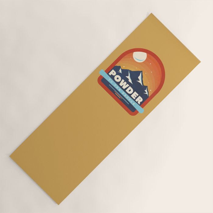 Powder To The People - Ski Badge Yoga Mat