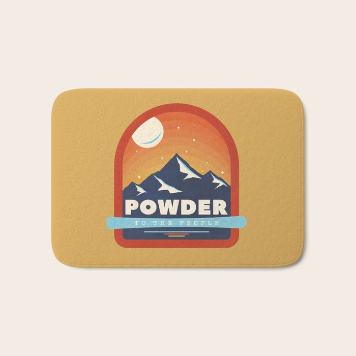 Powder To The People - Ski Badge Bath Mat