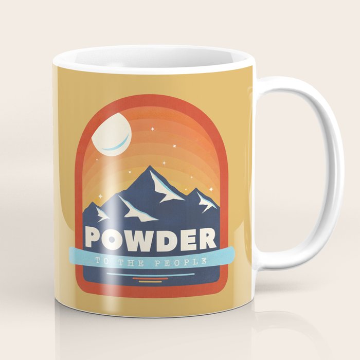 Powder To The People - Ski Badge Coffee Mug