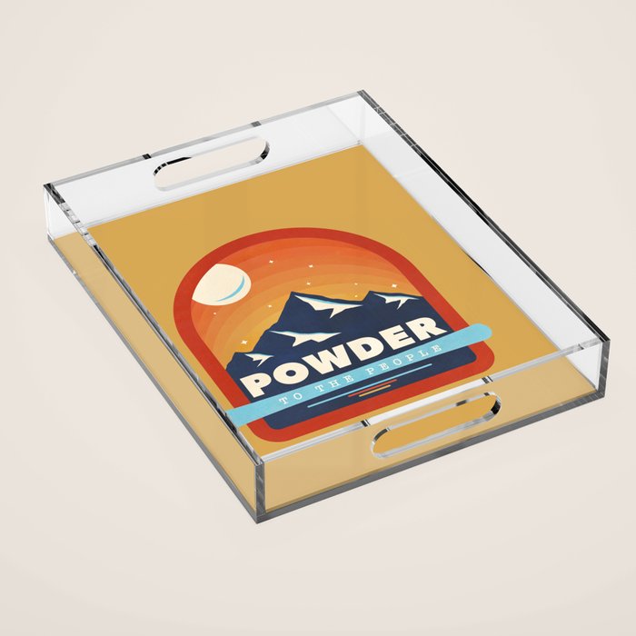Powder To The People - Ski Badge Acrylic Tray