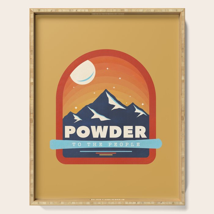 Powder To The People - Ski Badge Serving Tray