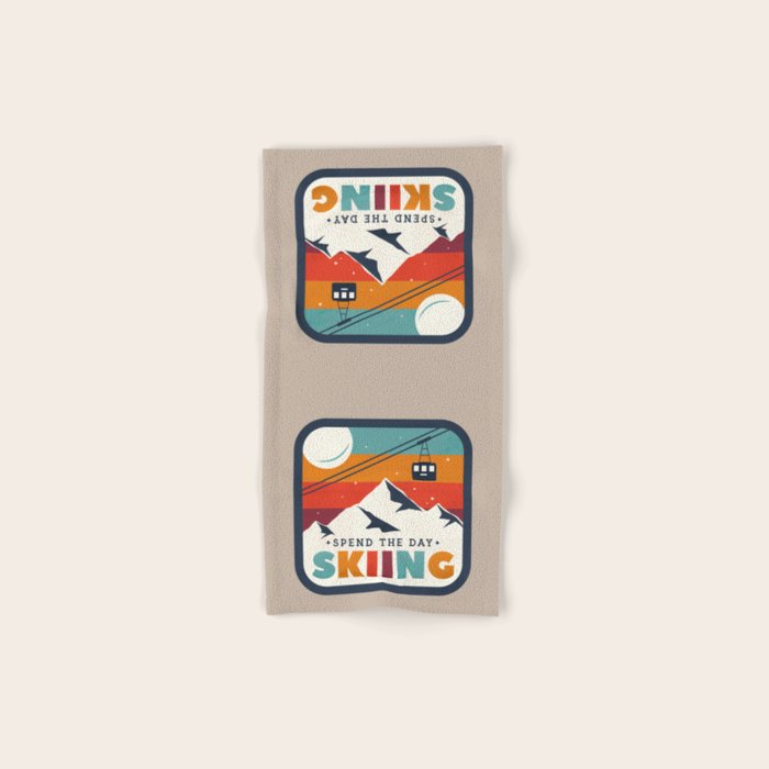 Spend The Day Skiing-Ski Badge Bath Towel