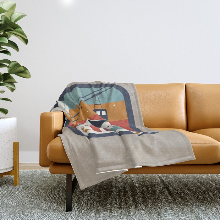 Spend The Day Skiing-Ski Badge Throw Blanket