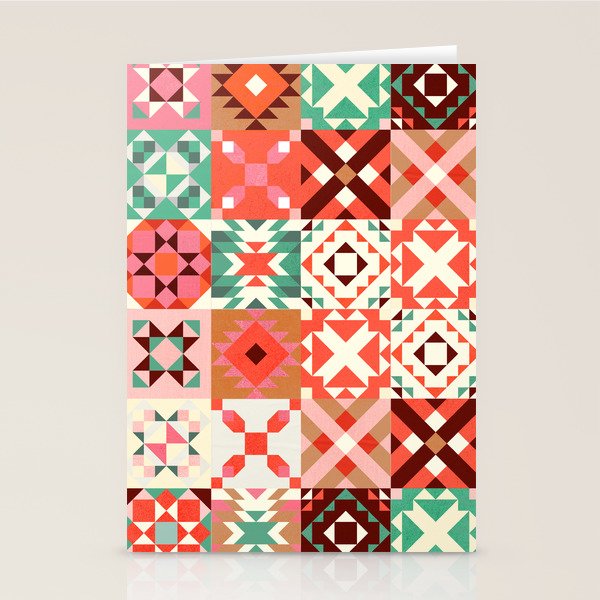 Winter Quilt Pattern No4 Stationery Card