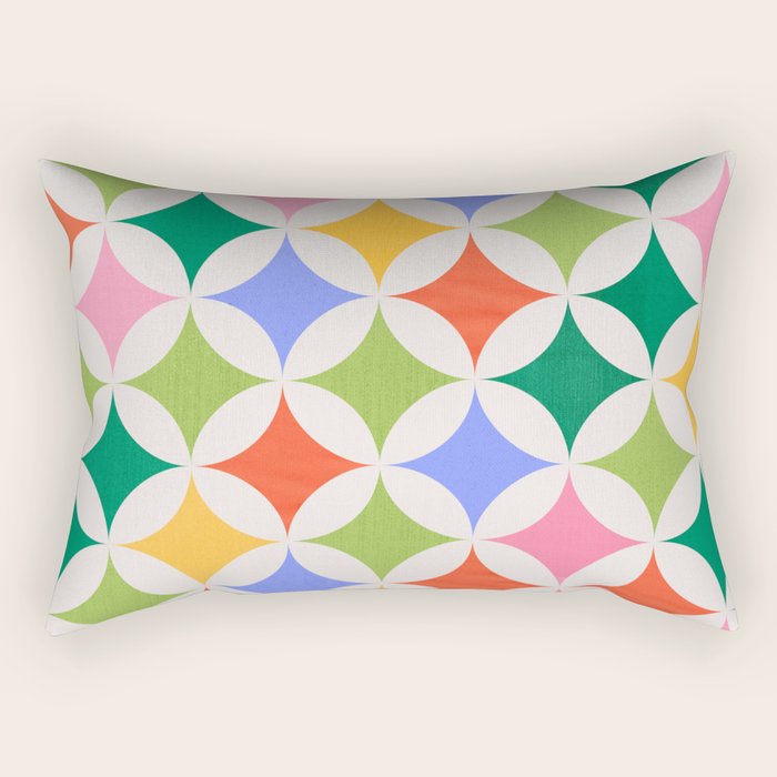 Festive Geometry Pattern Rectangular Pillow