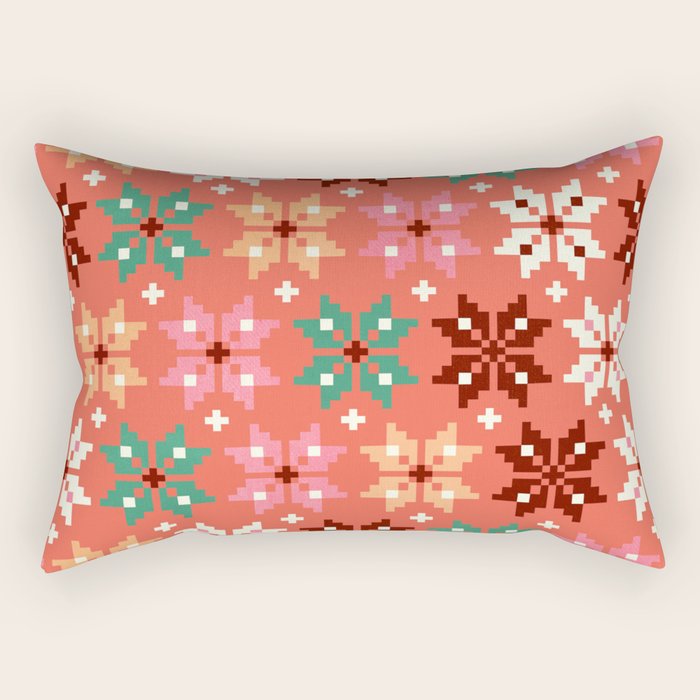 Winter Quilt Pattern No2 Rectangular Pillow