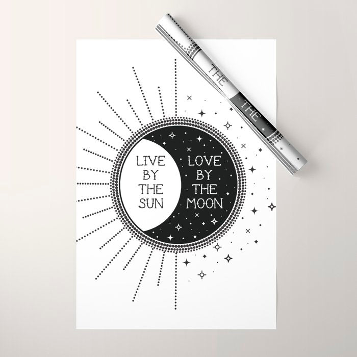 Live By The Sun Love By The Moon Wrapping Paper