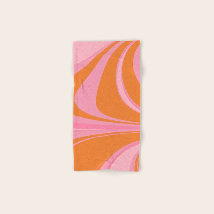 Groovy Color In Pink And Orange Bath Towel