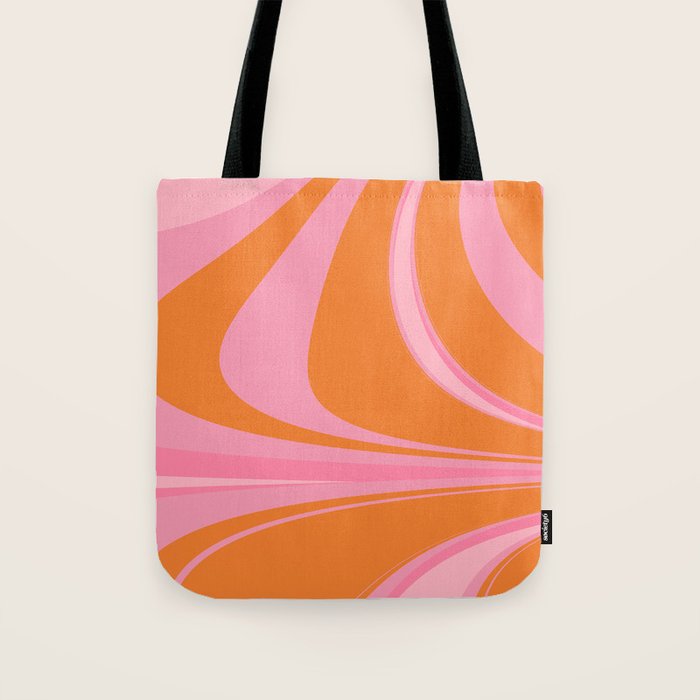 Groovy Color In Pink And Orange Tote Bag
