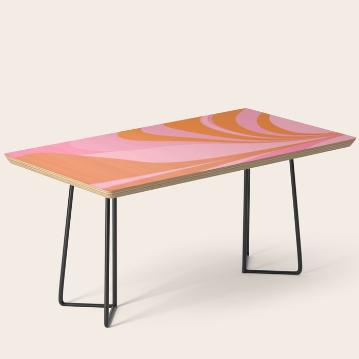 Groovy Color In Pink And Orange Coffee Table