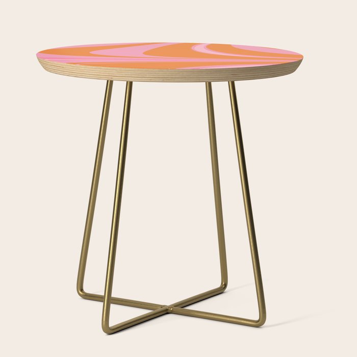 Groovy Color In Pink And Orange Side Table