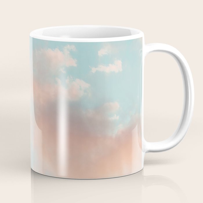 Cotton Candy Clouds - Nature Photography Art Print, Pastel Coffee Mug