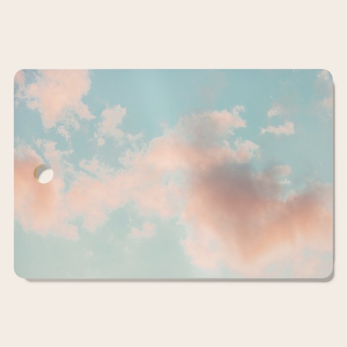 Cotton Candy Clouds - Nature Photography Art Print, Pastel Cutting Board