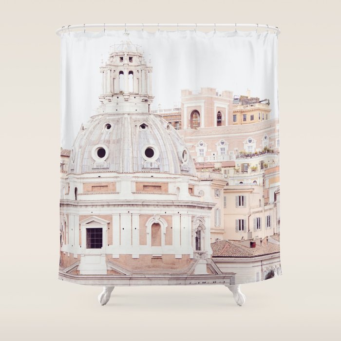 Pale Rome | Travel Photography Art Print | Architecture Shower Curtain