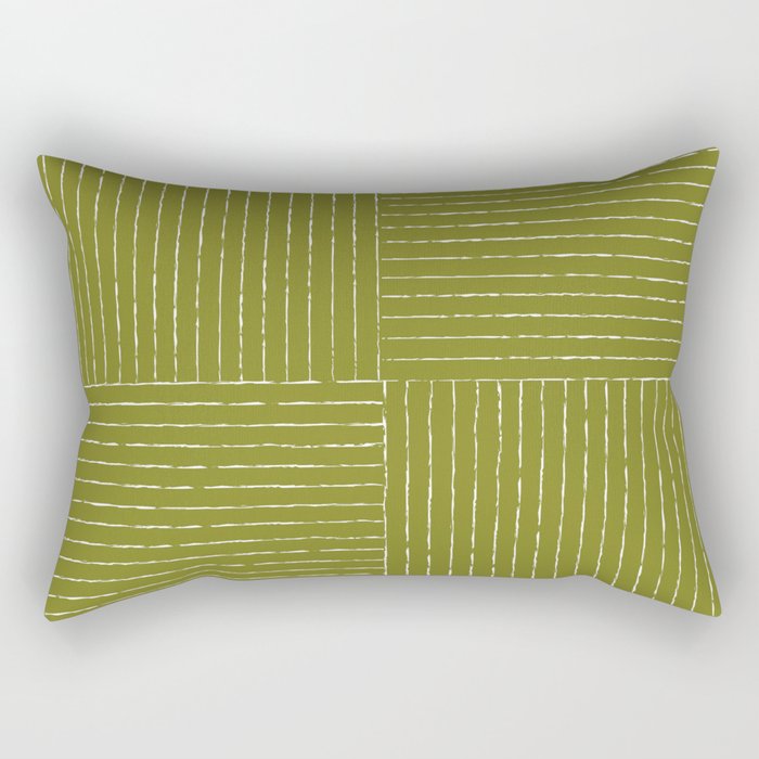 Line Iii (Matcha Green) Rectangular Pillow