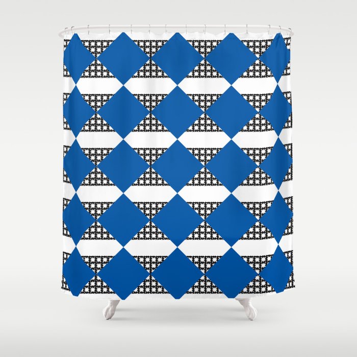 Modern Boho (Sapphire Blue) Shower Curtain