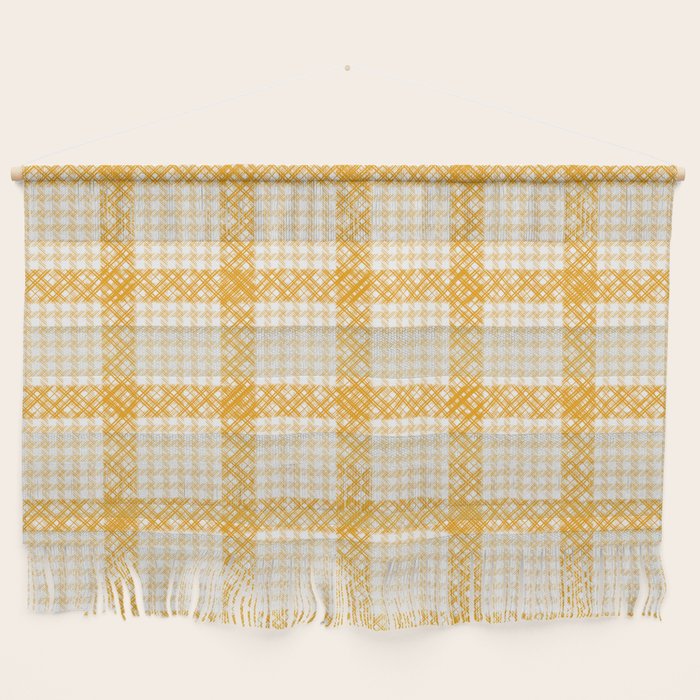 Woven Checkerboard (Yellow) Wall Hanging