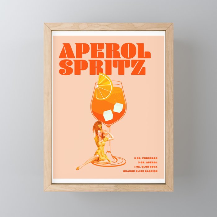 The Aperol Spritz Cocktail Mini Art Print