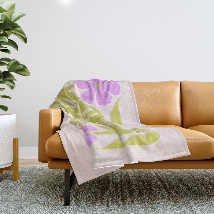 Lilac & Lime: Les Fleurs | Flower Market Color Series 02 Throw Blanket