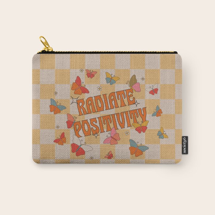 Radiate Positivity Butterflies Carry All Pouch