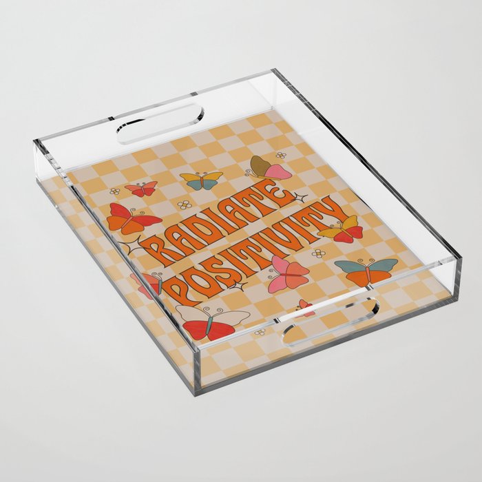 Radiate Positivity Butterflies Acrylic Tray