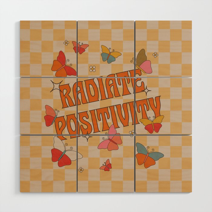 Radiate Positivity Butterflies Wood Wall Art