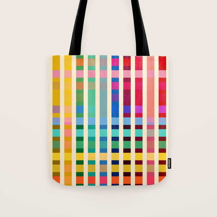 Futuristic Cyber Rainbow Crossing Tote Bag