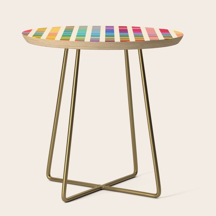 Futuristic Cyber Rainbow Crossing Side Table