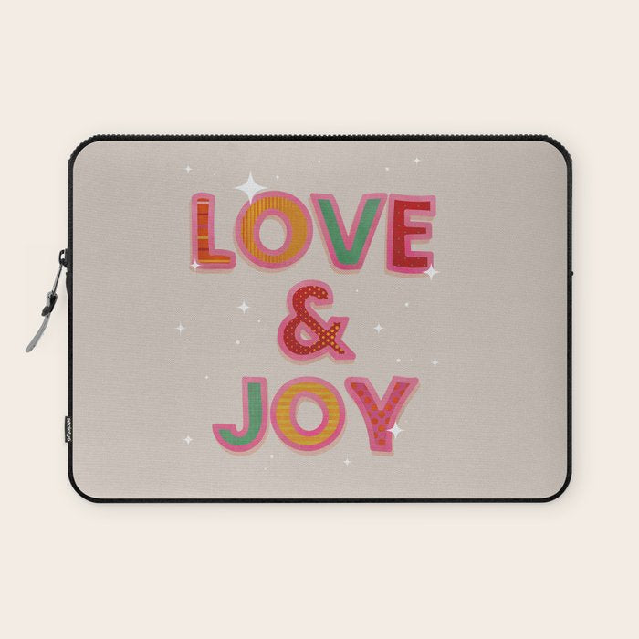 Love & Joy Festive Letters Laptop Sleeve