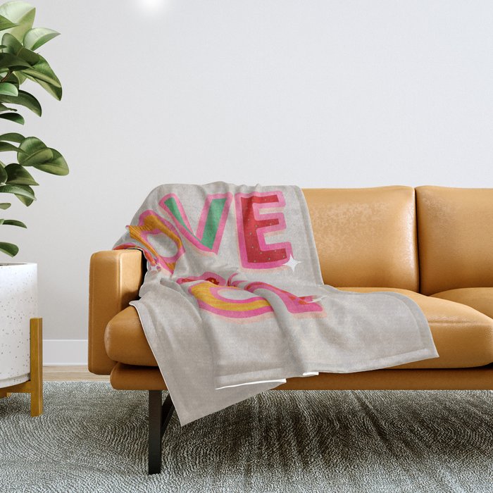 Love & Joy Festive Letters Throw Blanket