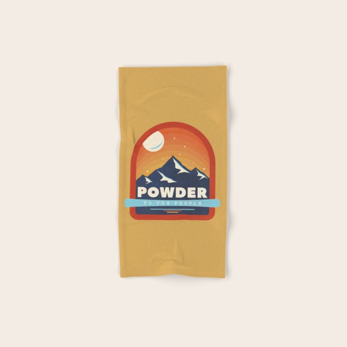 Powder To The People - Ski Badge Bath Towel