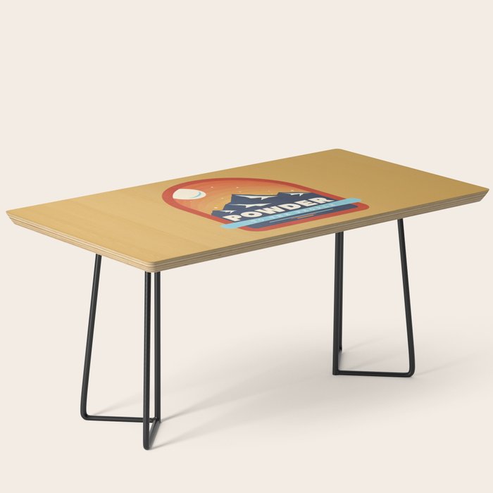 Powder To The People - Ski Badge Coffee Table