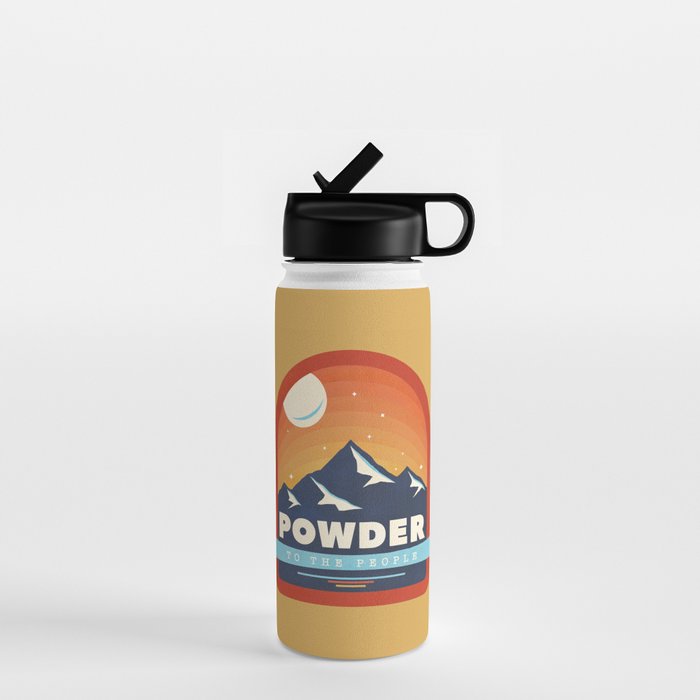 Powder To The People - Ski Badge Water Bottle