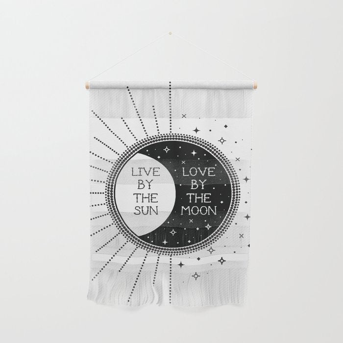 Live By The Sun Love By The Moon Wall Hanging