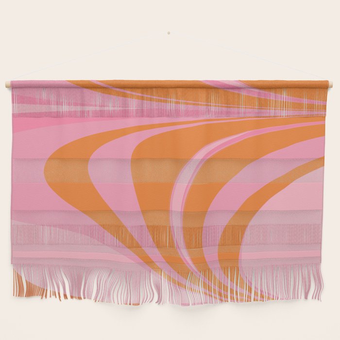 Groovy Color In Pink And Orange Wall Hanging