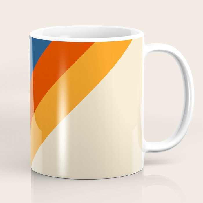 Colorful Classic Retro 70s Vintage Style Stripes - Padona Coffee Mug