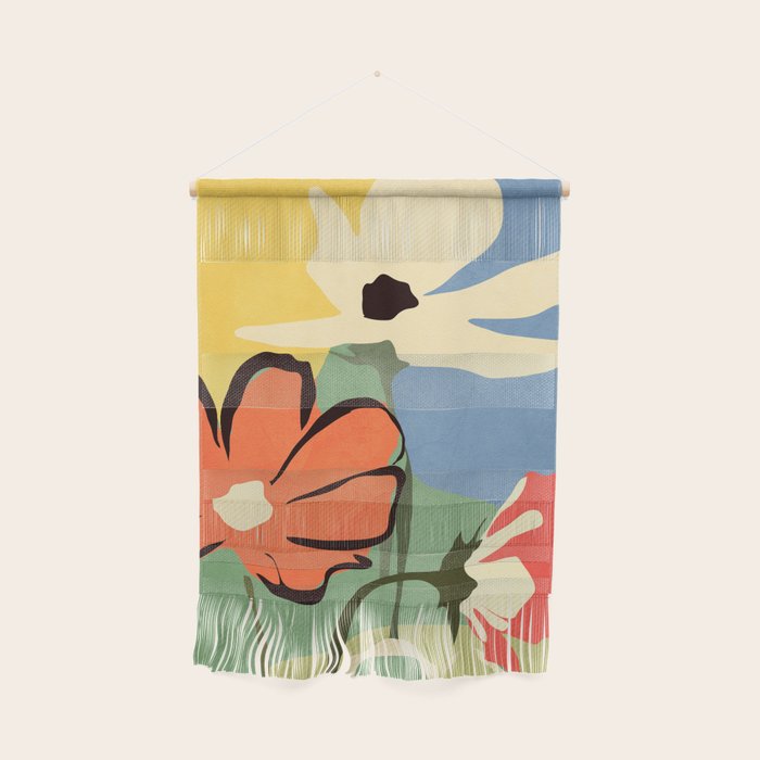 Modern Abstract Art Flowers 14 Wall Hanging