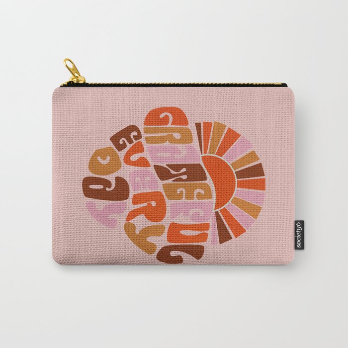 Grateful Everyday - 70s Hippie Style  Carry All Pouch