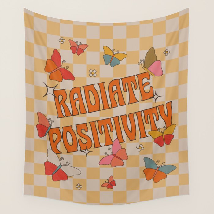 Radiate Positivity Butterflies Wall Tapestry