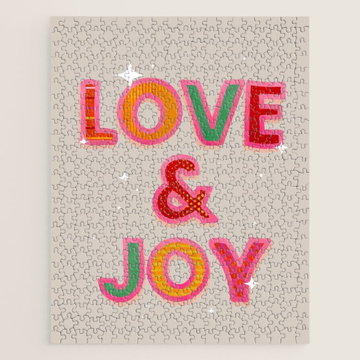 Love & Joy Festive Letters Jigsaw Puzzle