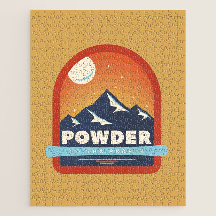 Powder To The People - Ski Badge Jigsaw Puzzle