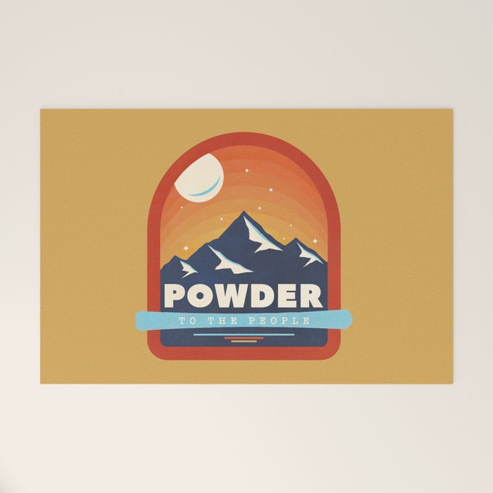 Powder To The People - Ski Badge Welcome Mat