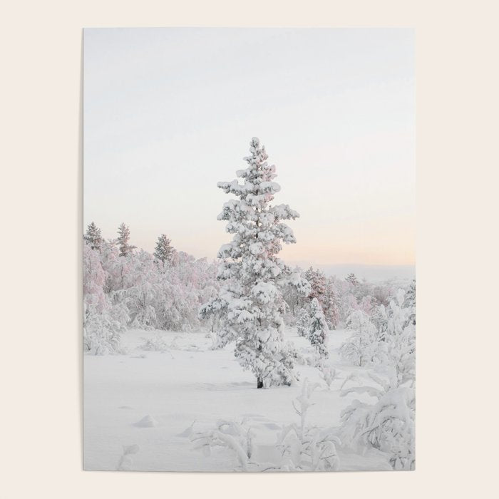 Snow Landscape "Winter Wonderland In Lapland" Wanderlust Travel Photography Poster