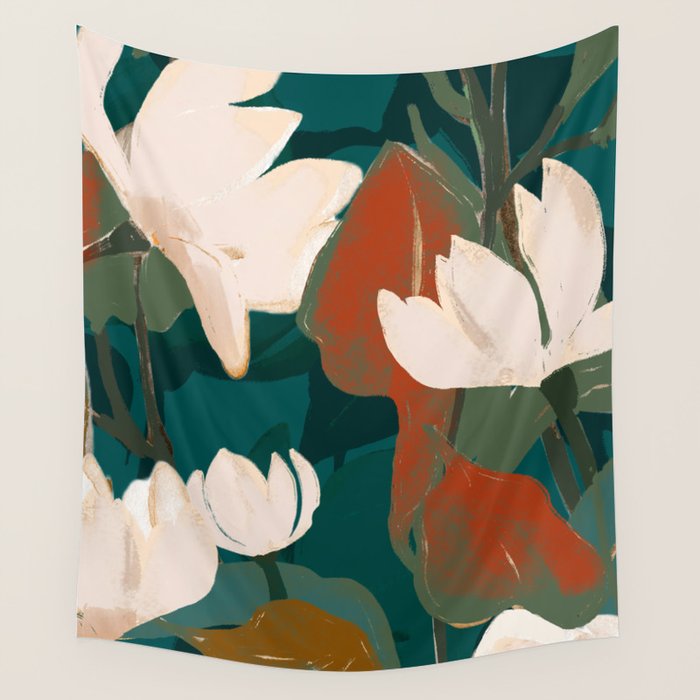 Abstract Art Garden Flowers Wall Tapestry