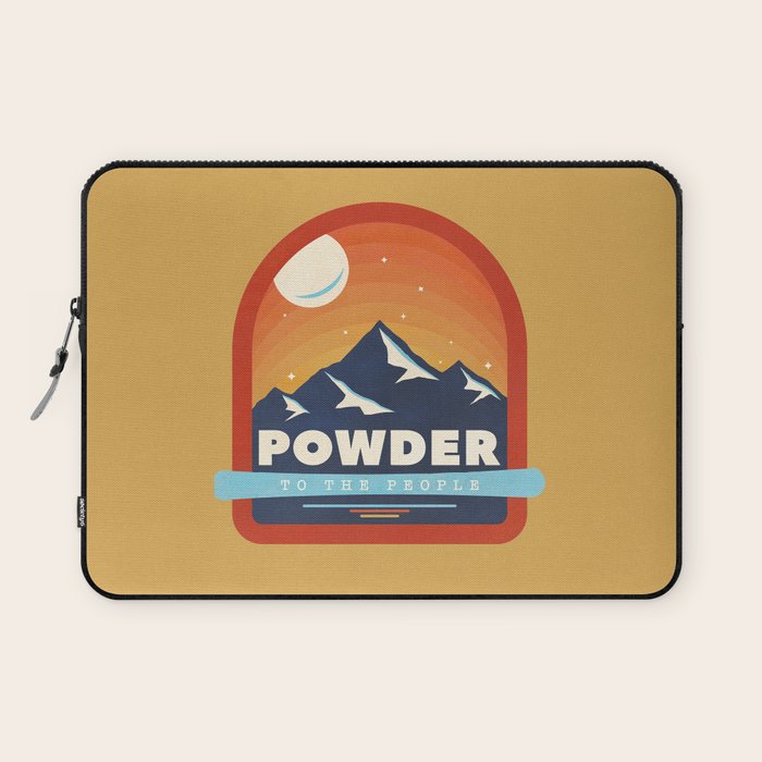 Powder To The People - Ski Badge Laptop Sleeve