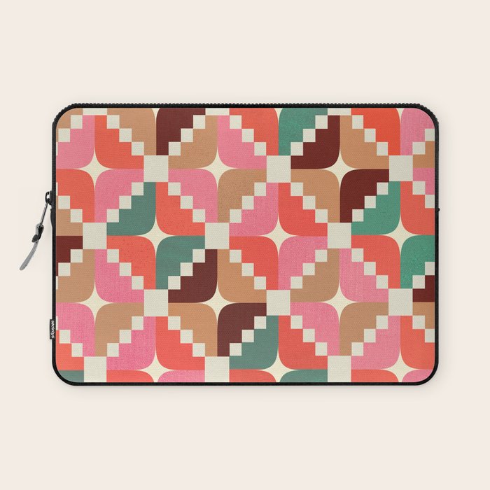 Winter Retro Quilt Pattern Laptop Sleeve