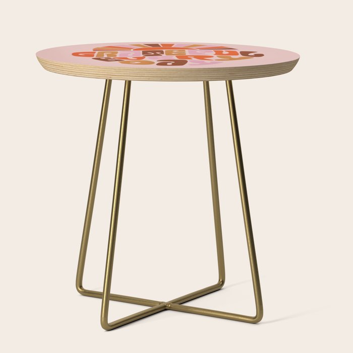 Grateful Everyday - 70s Hippie Style  Side Table