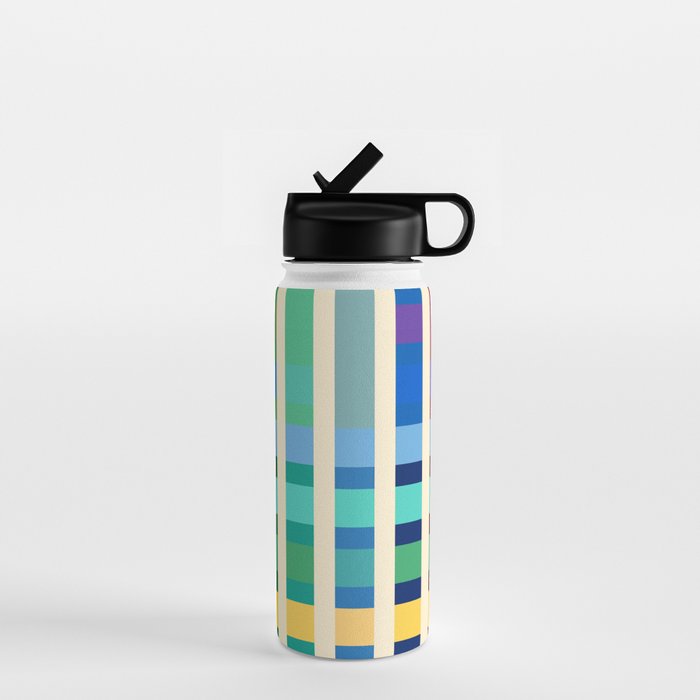 Futuristic Cyber Rainbow Crossing Water Bottle