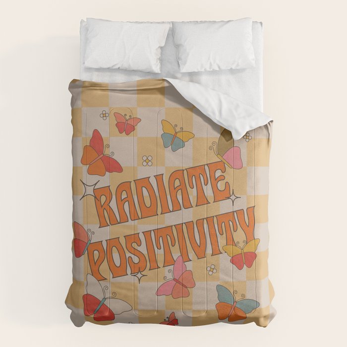 Radiate Positivity Butterflies Comforter